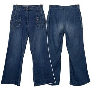 Tomboy Of California 27” Waist Vintage 70s Wide Leg Jeans Medium Wash Rare
